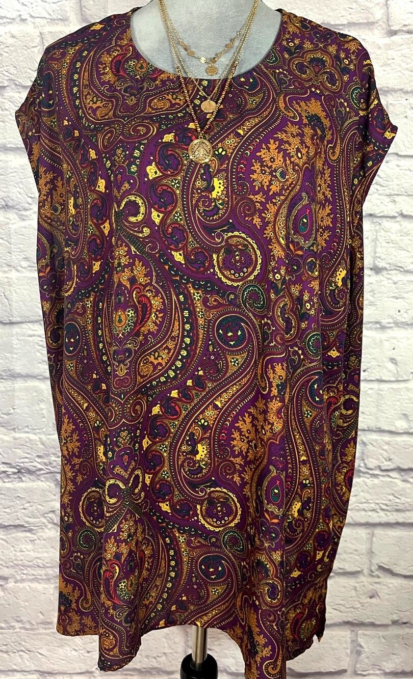 Show Me Your Mumu "Faith" Paisley Tunic in Moody Color Scheme